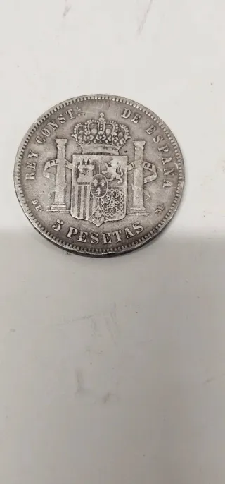 Moneda Plata Alfonso XIII 1891