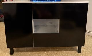 Aparador salón negro y blanco