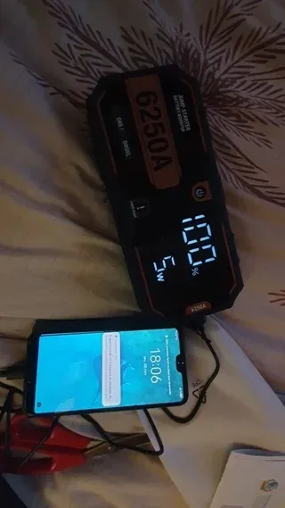 Arrancador Coche 6250A 30000mAh 12V Portátil