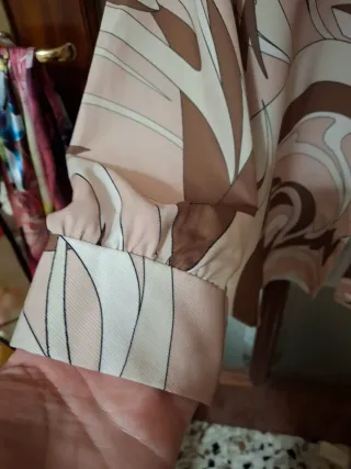 Camicia donna fantasia beige e marrone