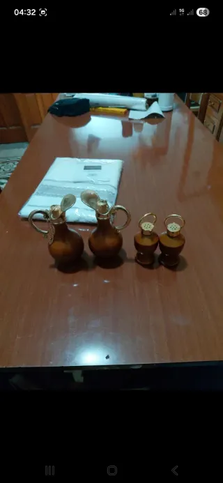 Set Pepe Olio Aceto Legno Metallo