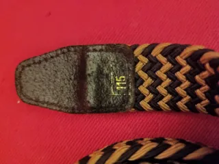 Cintura elastica intrecciata cuoio e nylon