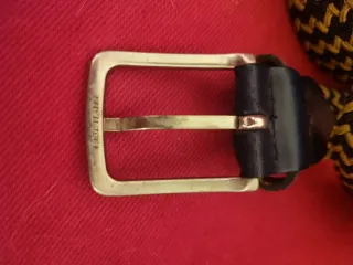 Cintura elastica intrecciata cuoio e nylon