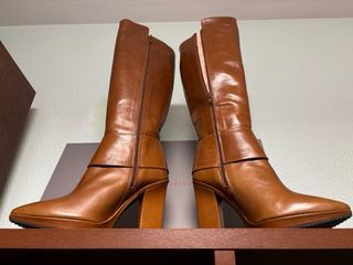 Botas de piel Rebeca Sanver marrones