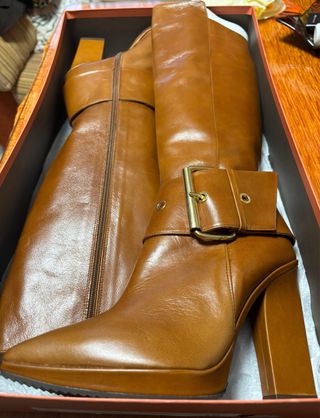 Botas de piel Rebeca Sanver marrones