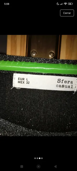 Blusa Sfera brillos hombros descubiertos Talla L