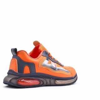 Zapatillas deportivas Sneakers naranjas y grises