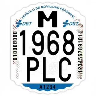 Matrícula Patinete Eléctrico M 0088 CCC