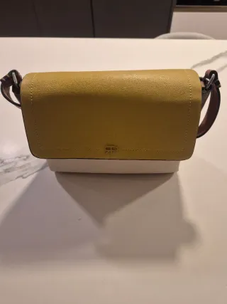 Bolso Parfois bandolera beige y amarillo