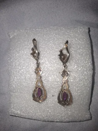 Pendientes gregoriano plata 925 vintage