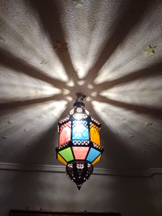 Lámpara de techo árabe multicolor