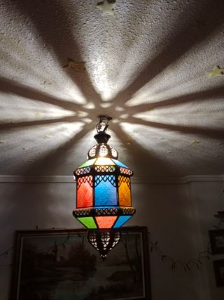 Lámpara de techo árabe multicolor