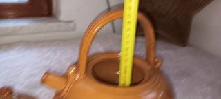 Teiera in terracotta decorata