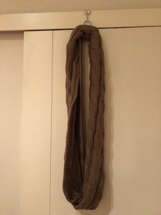 Cuello lana trenzado gris