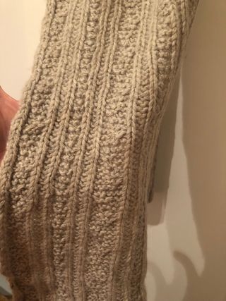 Bufanda de lana beige