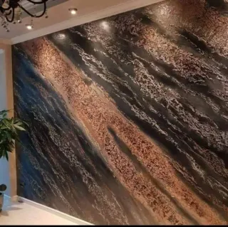 Pintura efecto mármol negro