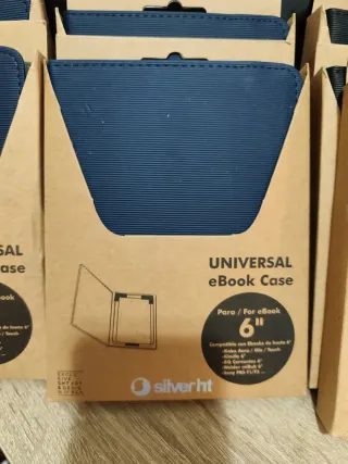 Funda Universal eBook 6 SilverHT Negra/Azul