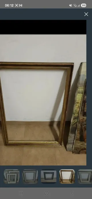 Lotto 8 cornici vintage in legno