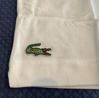 Lacoste Polo Bianco Taglia M Motivo Tennis Nuovo
