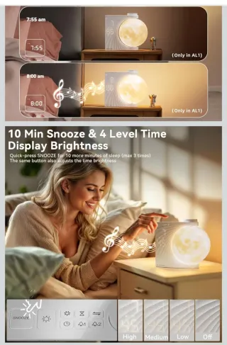 Reloj Despertador Luz Sunrise Sonidos Naturaleza