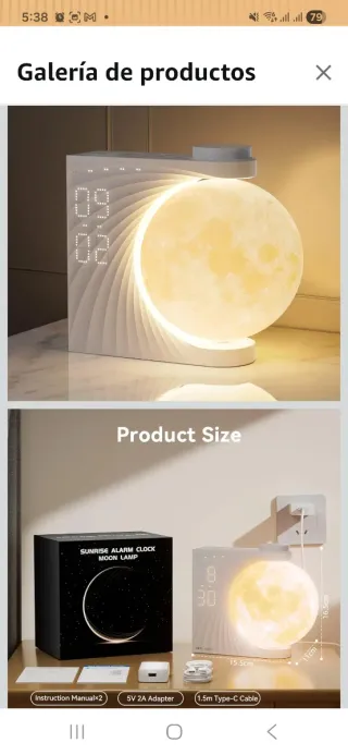 Reloj Despertador Luz Sunrise Sonidos Naturaleza