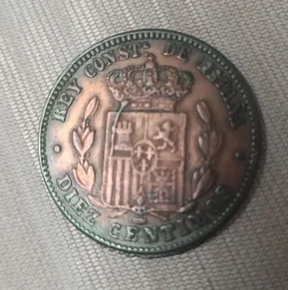 MONEDA ESPAÑA 10 CENTIMOS ALFONSO XII 1879