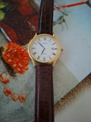 Orologio da polso Pulsar oro e marrone