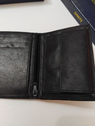 Cartera de piel Ginette negra