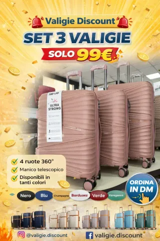 Set 3 Valigie Valigie Discount
