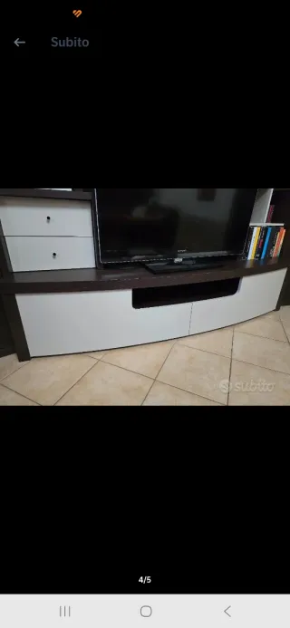 Parete attrezzata rovere scuro