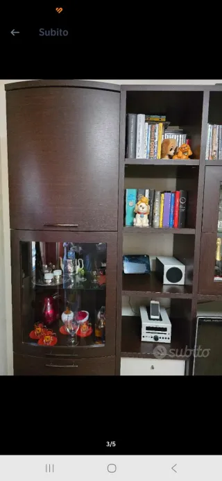 Parete attrezzata rovere scuro