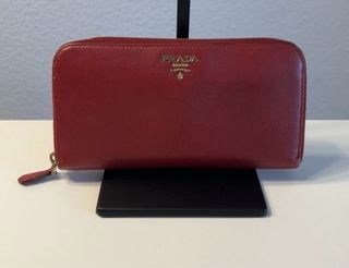 Portafoglio Prada Saffiano Metal Fuoco