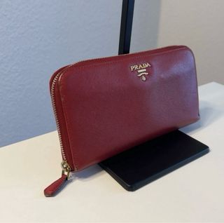 Portafoglio Prada Saffiano Metal Fuoco