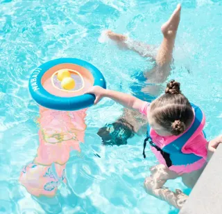 Juego piscina inmersion Nabaiji azul y naranja