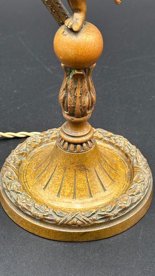 Lampada Vintage Putto Bronzo 38cm