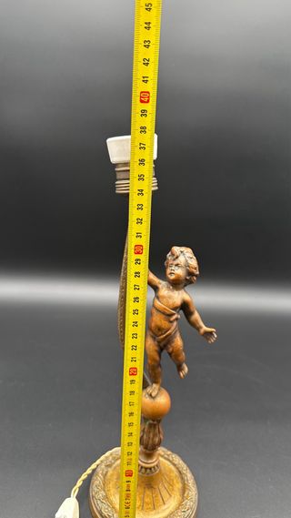 Lampada Vintage Putto Bronzo 38cm