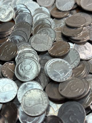 Lotto 50 monete 5 lire Delfino