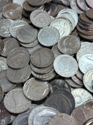 Lotto 50 monete 5 lire Delfino