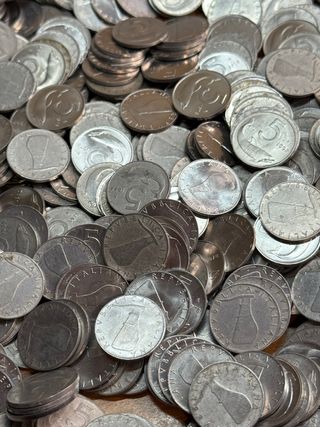 Lotto 50 monete 5 Lire Delfino