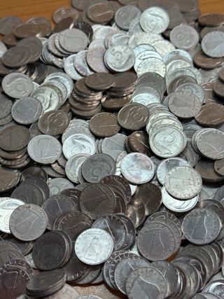 Lotto 50 monete 5 Lire Delfino