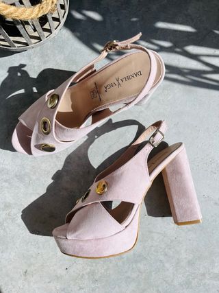Sandalias ante rosa Made in Spain Talla 39