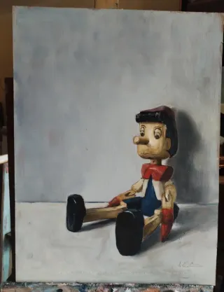 Dipinto ad olio su tavola di legno 45x60cm