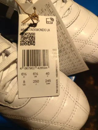 Zapatillas Adidas Taekwondo Blancas y Negras