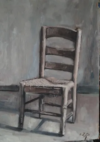 Dipinto ad olio su tavola di legno 50x70cm