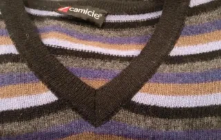 Pullover Uomo 7 Camicie Scollo V Lana Taglia M