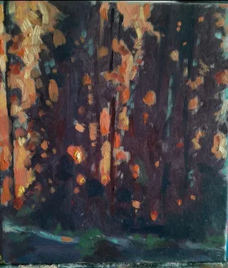 Dipinto ad olio su tela 30x30cm