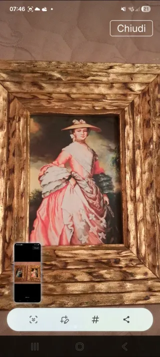 Coppia quadri donna con cappello