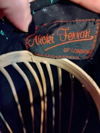 Abito donna vintage elegante nero multicolor