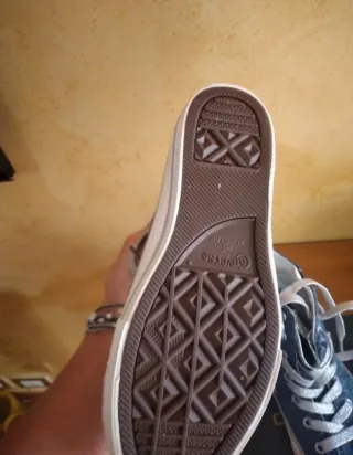 Scarpe Converse Glitter Blu e Argento