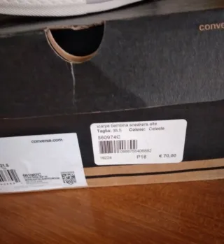 Scarpe Converse Glitter Blu e Argento